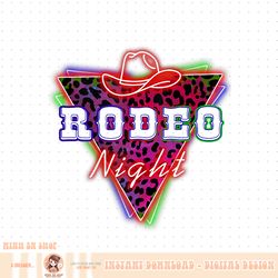 rodeo night leopard neon cowboy hat tank top copy