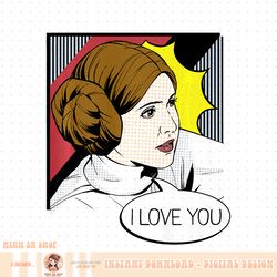 star wars leia i love you pop art couples premium png download