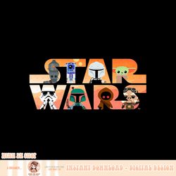 star wars logo the mandalorian kawaii characters png download