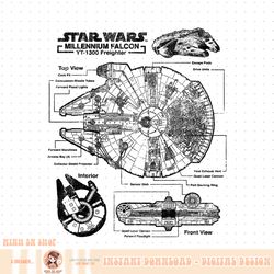 star wars millennium falcon detailed schematics png download png download