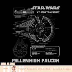 star wars millennium falcon grey schematics png download c1 png download