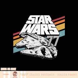 star wars millennium falcon retro rainbow stripe png download png download