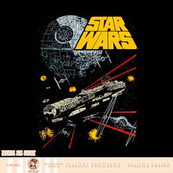 star wars millennium falcon tie fighters battle png download