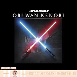 star wars obi wan kenobi crossed lightsabers poster png download