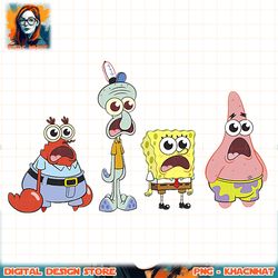 spongebob squarepants spongebob cast group stare png, digital download, instant