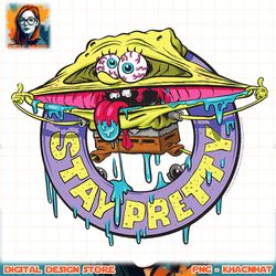 spongebob squarepants stay pretty png, digital download, instant