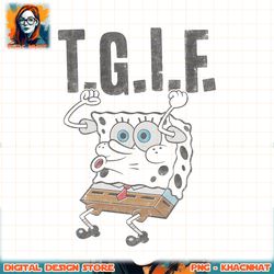 spongebob squarepants t.g.i.f. humorous png, digital download, instant