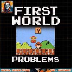 super mario retro 8 bit first world problems graphic png, digital download, instant png, digital download, instant