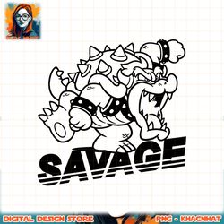 super mario savage bowser graphic png, digital download, instant png, digital download, instant