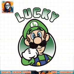 super mario st. patty_s lucky luigi portrait graphic png, digital download, instant png, digital download, instant