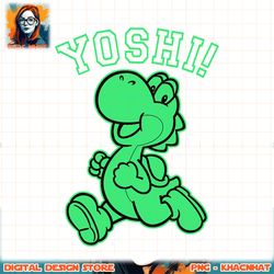 super mario yoshi green run classic graphic png, digital download, instant png, digital download, instant