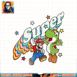 super mario yoshi mario rainbow 3d star graphic png, digital download, instant png, digital download, instant