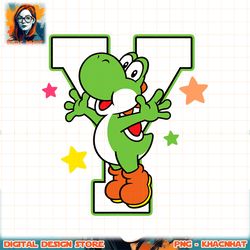 super mario yoshi stars poster graphic png, digital download, instant png, digital download, instant