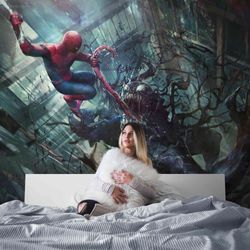 iconic spiderman wallpaper cityscape photo mural