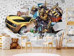 bumblebee wall paper removable cartoon wallpapers wall decor