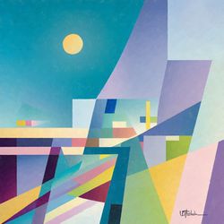 modern painting home geometric abstract art acrylic painting on canvas original painting as gift abstract city cityscape