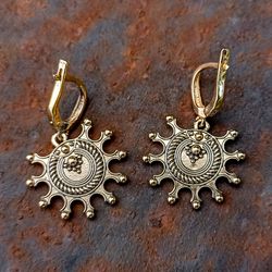 bronze colt earrings,handmade ukrainian earrings,handmade ukraine womens jewelry,handmade bronze womens earrings,traditi
