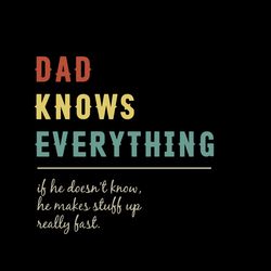 Dad Knows Everything Svg, Fathers Day Svg, Best Dad Ever Svg, Fathers Svg, Love Dad Svg, Dad Gift Digital Download