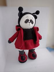 panda crochet amigurumi interior handmade toy