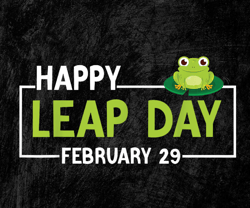 Happy Leap Day February 29 Funny Leap Frog Birthday wishes png, Leap Day png, PNG, Sublimation Design