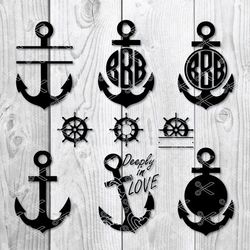 anchor bundle svg, anchor svg, anchor clipart, anchor cricut svg, instant download