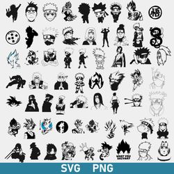 anime bundl svg, anime svg, anime characters svg, anime chibi svg, png digital file