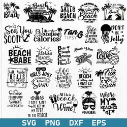 beach funny quotes bundle svg, beach svg, summer svg, beach quotes svg, png dxf eps digital file