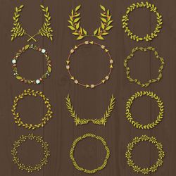 floral wreath bundle svg, floral wreath svg, floral wreath cricut, instant download