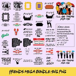 friends mega bundle svg, friends tv show svg, friends svg, png digital file