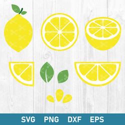 lemon slice bundle svg, lemon slice svg, lemon svg, png dxf eps digital file