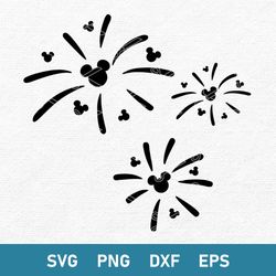 mickey fireworks svg, firework svg, mickey svg, png dxf eps file