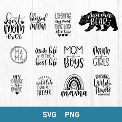 mom bundle svg, mama svg, mom svg, monther svg, blessed mom svg, png dxf eps file