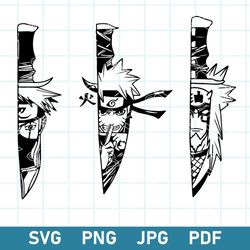 naruto knife svg, anime naruto knife sasuki svg, anime svg, png dxf epsdigital file