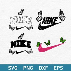 nike butterfly bundle svg, logo nike svg, logo brand svg, butterfly svg, png dxf eps digital file