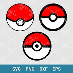 pokemon ball bundle svg, pokeball svg, pokemon svg, png dxf eps digital file