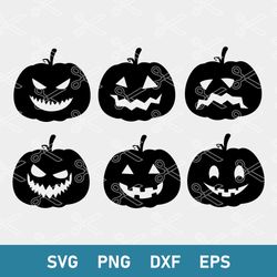 pumpkin halloween bundle svg, jack o lantern svg, pumpkin svg, halloween svg, png dxf eps digital file