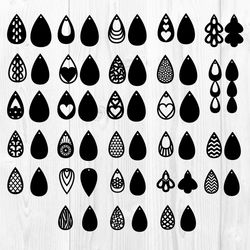 teardrop earring bundle svg, teardrop earring svg, teardrop earring clipart, teardrop earring cricut svg, instant downlo