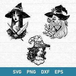 witch bundle svg, witch svg, halloween svg, png dxf eps digital file