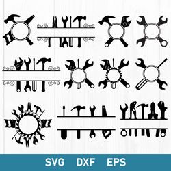 wrench bundle svg, wrench monogram svg, wrench svg, dxf eps file