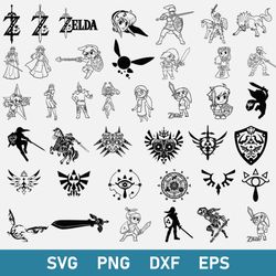 zelda bundle svg, the legend of zelda svg, zelda svg, png dxf eps digital file