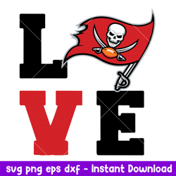 love tampa bay buccaneers svg, tampa bay buccaneers svg, nfl svg, png dxf eps digital file