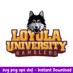 loyola ramblers logo svg, loyola ramblers svg, ncaa svg, png dxf eps digital file
