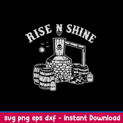 moonshine rise n shine svg, png dxf eps file