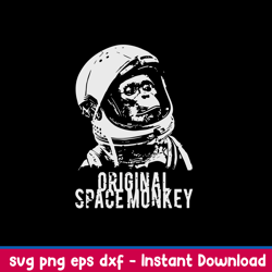 original space monkey svg, astronaut monkey svg, png dxf eps file