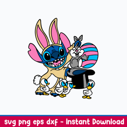 stitch bunny svg, stich svg, cartoon svg, png dxf eps file