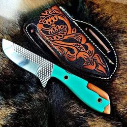 rasp-steel-knife" hunting-knife-with sheath"fixed-blade-camping-knife, skinner knife, handmade-knives, cow boy knife, .