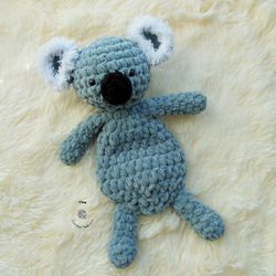 CROCHET PATTERN - Koala Lovey, Cute Koala Pattern, Crochet Animal Pattern, Crochet Plushie Pattern, Amigurumi Tutorial
