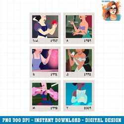 disney princess polaroid photo grid png download