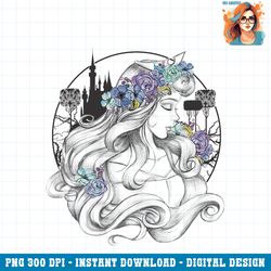 disney sleeping beauty princess aurora floral circle png download