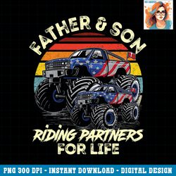 father and son riding monster truck for life racing truck png download.pngfather and son riding monster truck for life r